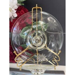 Vintage Pyrex Etched‎ Floral Glass Lid – Size 168 for Casserole Serving Dish